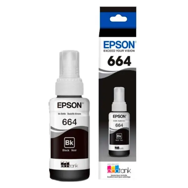 Tinta Epson T664 original 70 ml Negro