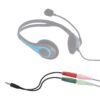 Cable auxiliar plug 3,5 mm TRRS a 2 Jacks 3,5 mm de 17 cm - Imagen 2