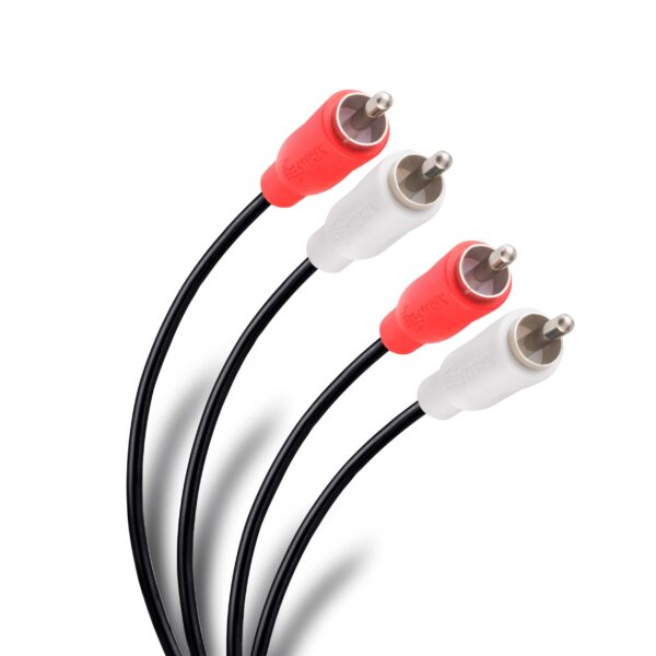 Cable RCA 2 plug a 2 plug de 1.8 m, ultra delgado 255-125