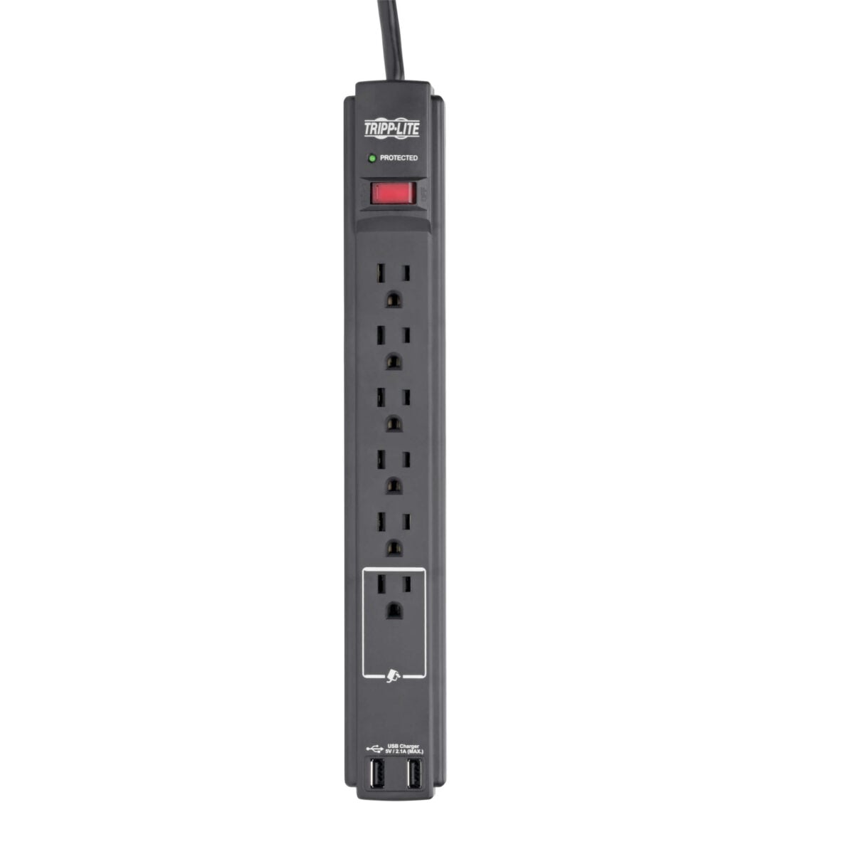 Supresor de Sobretensiones 6 Tomacorrientes + 2 USB - Imagen 3