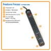 Supresor de Sobretensiones 6 Tomacorrientes + 2 USB - Imagen 7