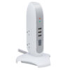 Protector contra sobretensiones Torre de 5 Tomacorrientes x3 Puertos USB