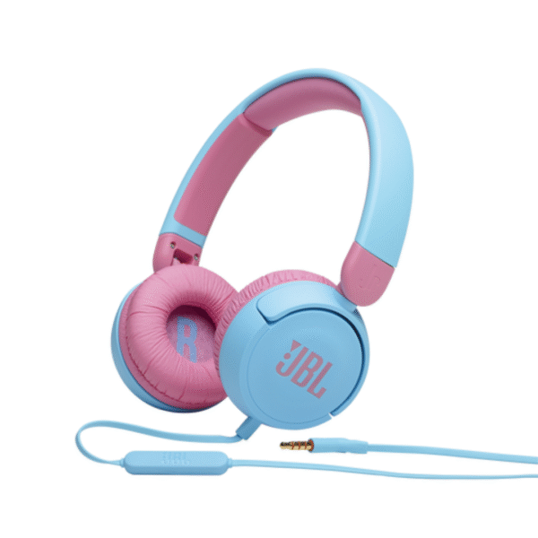 Audífonos Con Cable De Diadema JBL JR310 Celeste Con Rosado