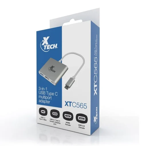 Adaptador multipuerto USB Tipo C 3-en-1 XTC-565 - Imagen 2