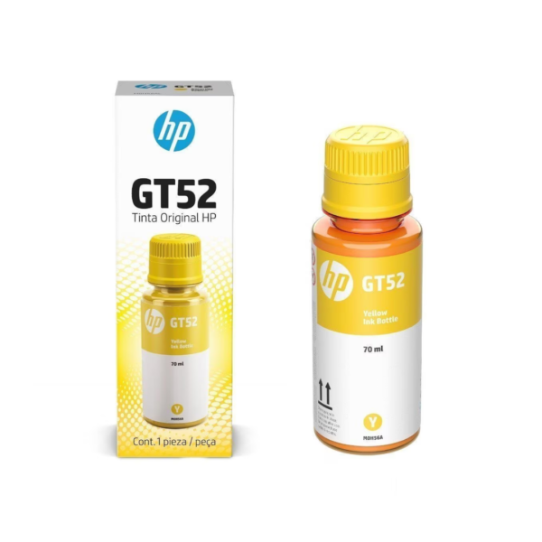Botella De Tinta Original Color Amarillo, GT52 HP