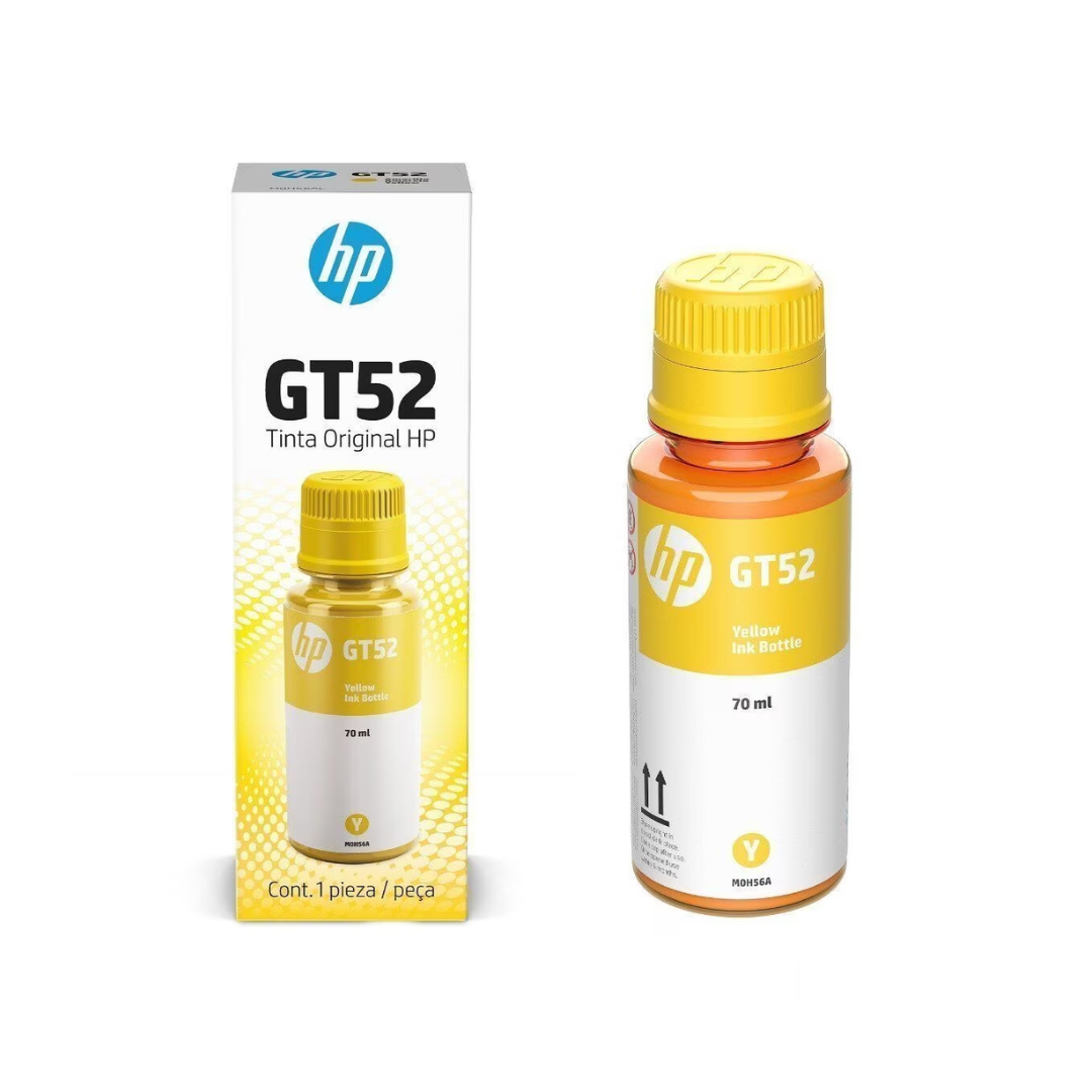 CHARS.COM.GT (39) Botella De Tinta Original Color Amarillo, GT52 HP - Imagen 1