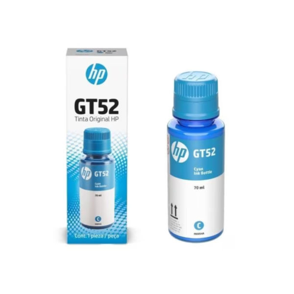 Botella De Tinta Original Color Azul, GT52 HP