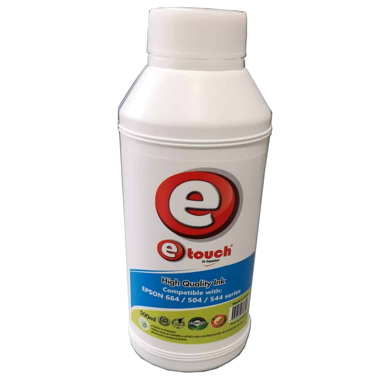 TINTA 500ML EPSON 664/544 CYAN ETOUCH® - Imagen 1