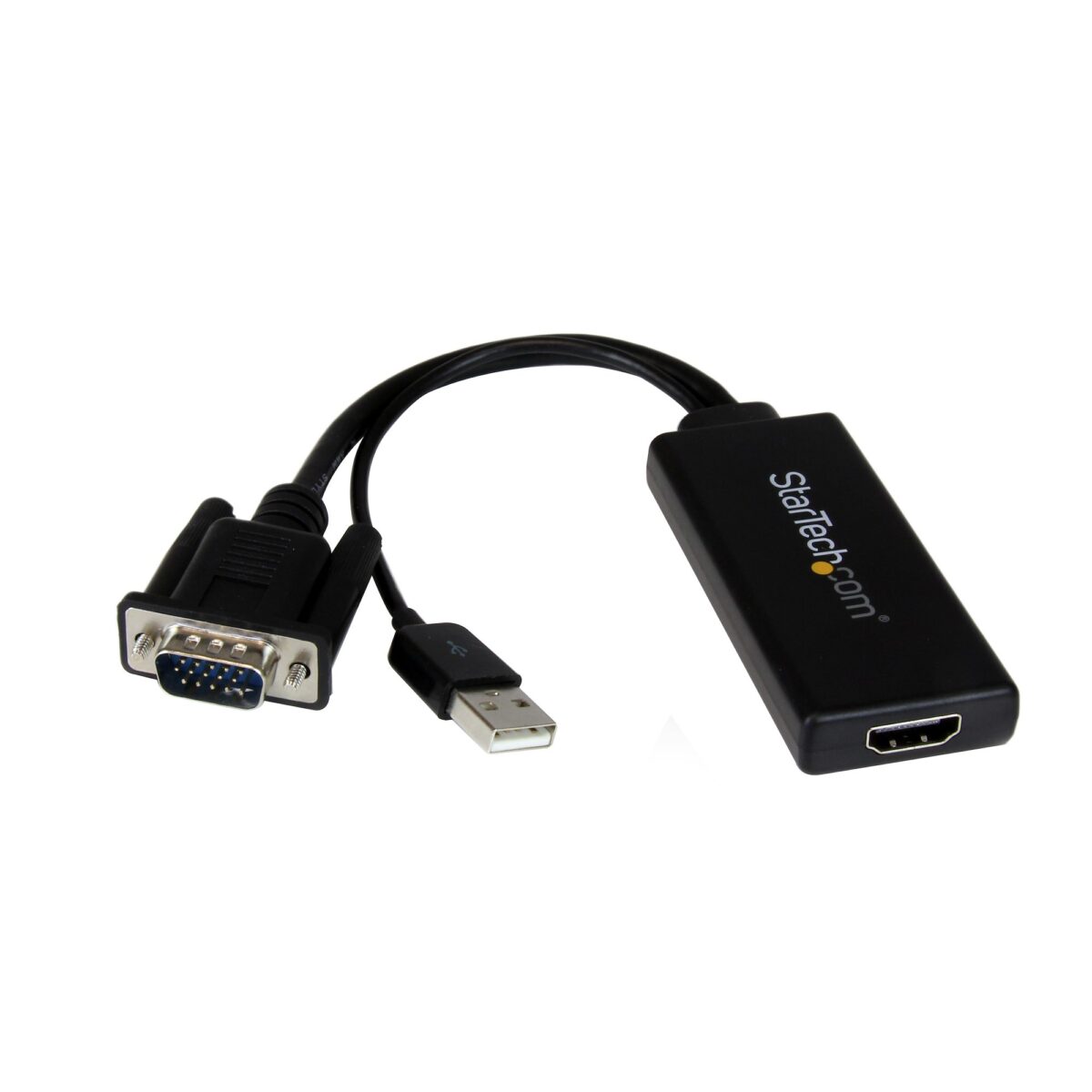 Adaptador VGA a HDMI con audio y alimentación USB – Convertidor VGA a HDMI portátil – 1080p - Imagen 1