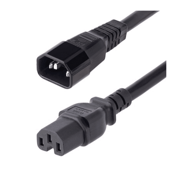 Cable de 1m (3 pies) de Extensión de Servicio Pesado IEC C14 a IEC C15