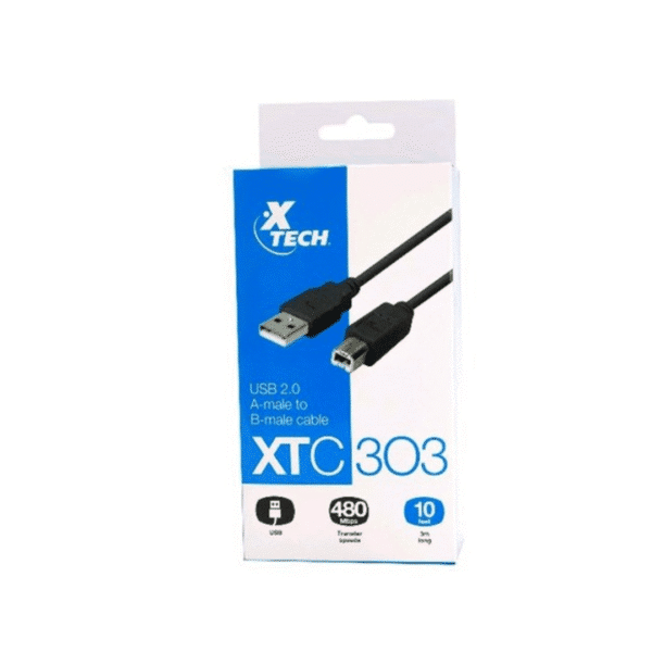 Cable USB 2.0 A-macho a B-macho, 3m