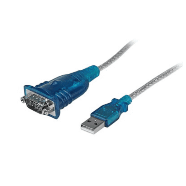 Cable USB serie DB9 M/M de 1 puerto (0,4 m) - Adaptador USB a RS232 - Adaptador USB a serie DB9