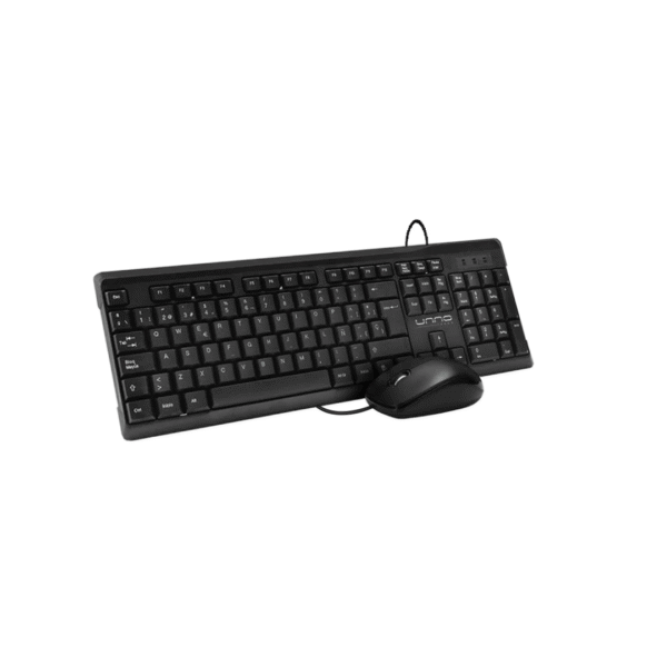 Combo Teclado y Mouse Alámbrico Unno Tekno Klass USB Español 6721BK