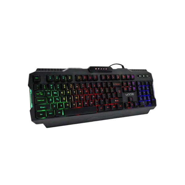 Teclado Gaming Brave - Alámbrico Unno Tekno USB Negro - Inglés