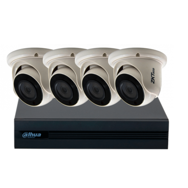 COMBO 4 CÁMARAS METÁLICAS 1080P 20m IR ZKTeco 500GB