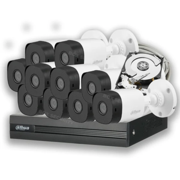 COMBO 10 CÁMARAS 1080P 20M IR 1TB