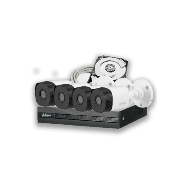 COMBO 4 CÁMARAS 1080P 20M IR METÁLICAS 500GB