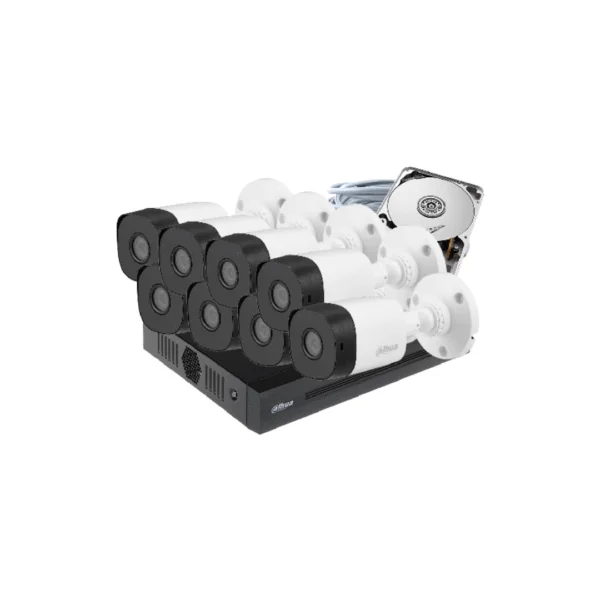 COMBO 8 CÁMARAS 1080P 20M IR METALICAS 1TB