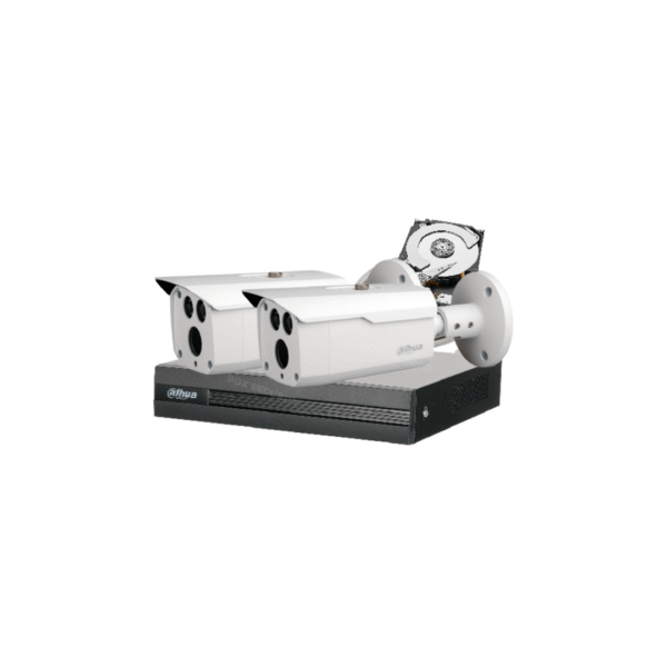 COMBO 2 CÁMARAS 1080P 80M IR METÁLICAS 500GB