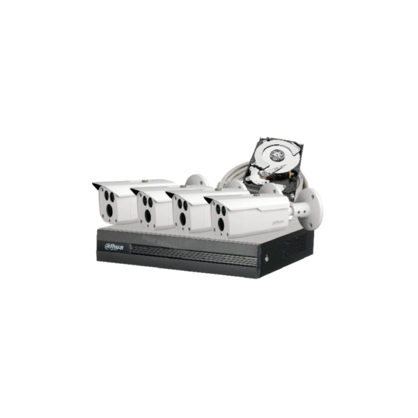 COMBO 4 CÁMARAS 1080P 80M IR METÁLICAS 500GB