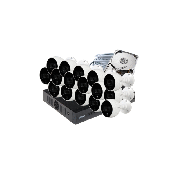 COMBO 16 CÁMARAS 1080P 20M IR DISUASIÓN ACTIVA 1TB
