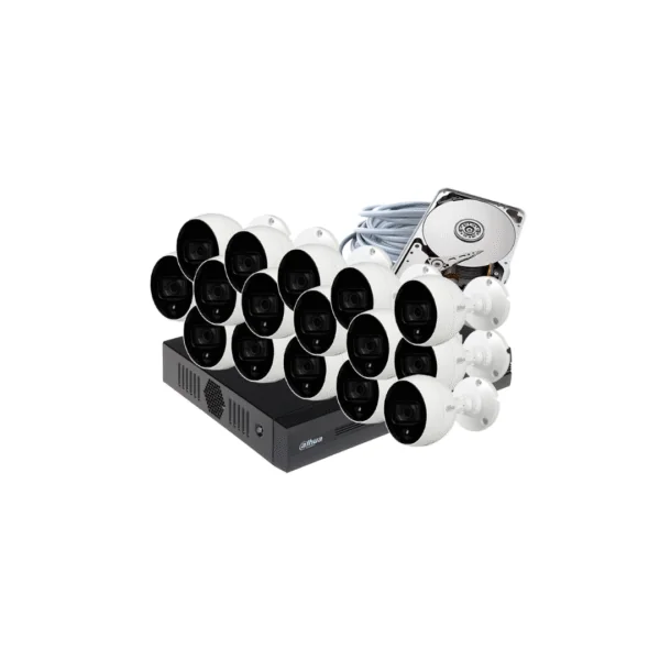 COMBO 16 CÁMARAS 1080P 20M IR DISUASIÓN ACTIVA 1TB