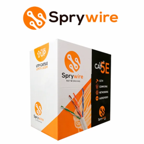 Bobina de cable CAT5E UTP CCA para exteriores 305mts