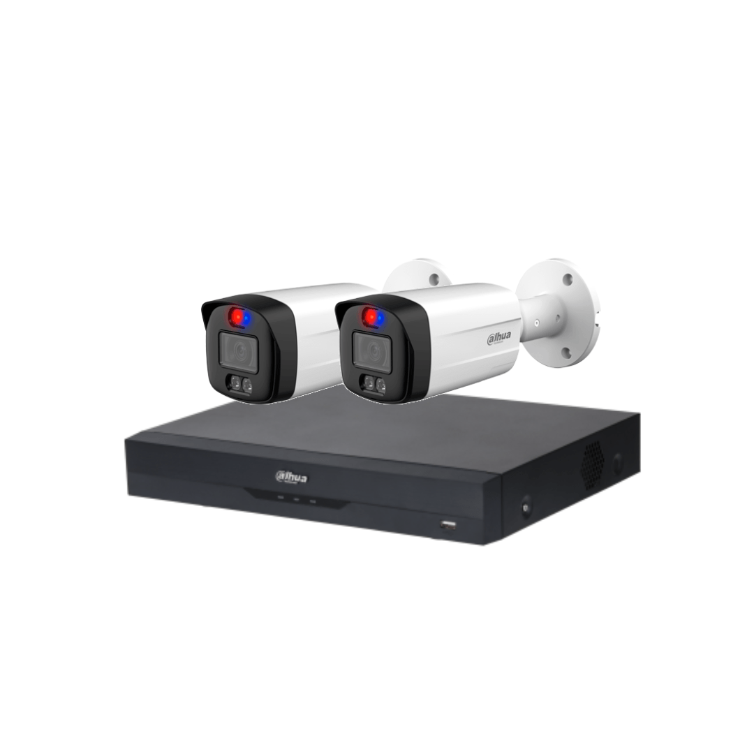 COMBO 2 CÁMARAS 5MP 40M IR WIZSENSE ACCION DISUASIVA Y MICROFONO