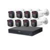 COMBO 8 CÁMARAS 5MP 40M IR WIZSENSE ACCION DISUASIVA Y MICROFONO
