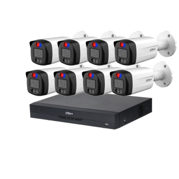 COMBO 8 CÁMARAS 5MP 40M IR WIZSENSE ACCION DISUASIVA Y MICROFONO