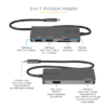 Adaptador Multipuertos USB C - USB C a HDMI de 4K - MicroSD- Hub - Imagen 4